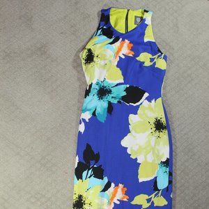 Vince Camuto Vibrant Color Sleeveless Pencil Dress Size 0